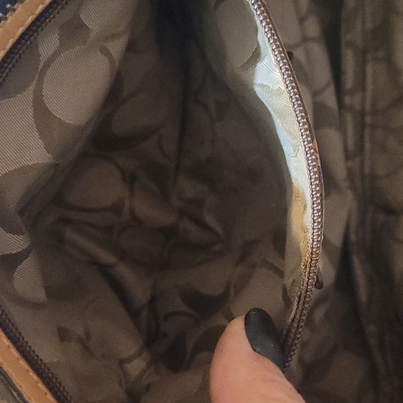 Coach Denim Leather Colorblock Purse - Picture 7 of 9